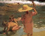 Joaquin Sorolla Children swimming beach oil painting artist